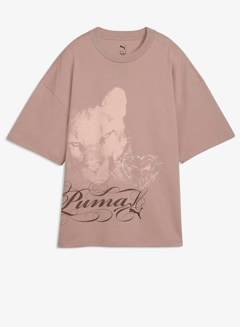 بوما Essential Streetglam Boxy Graphic T-Shirt